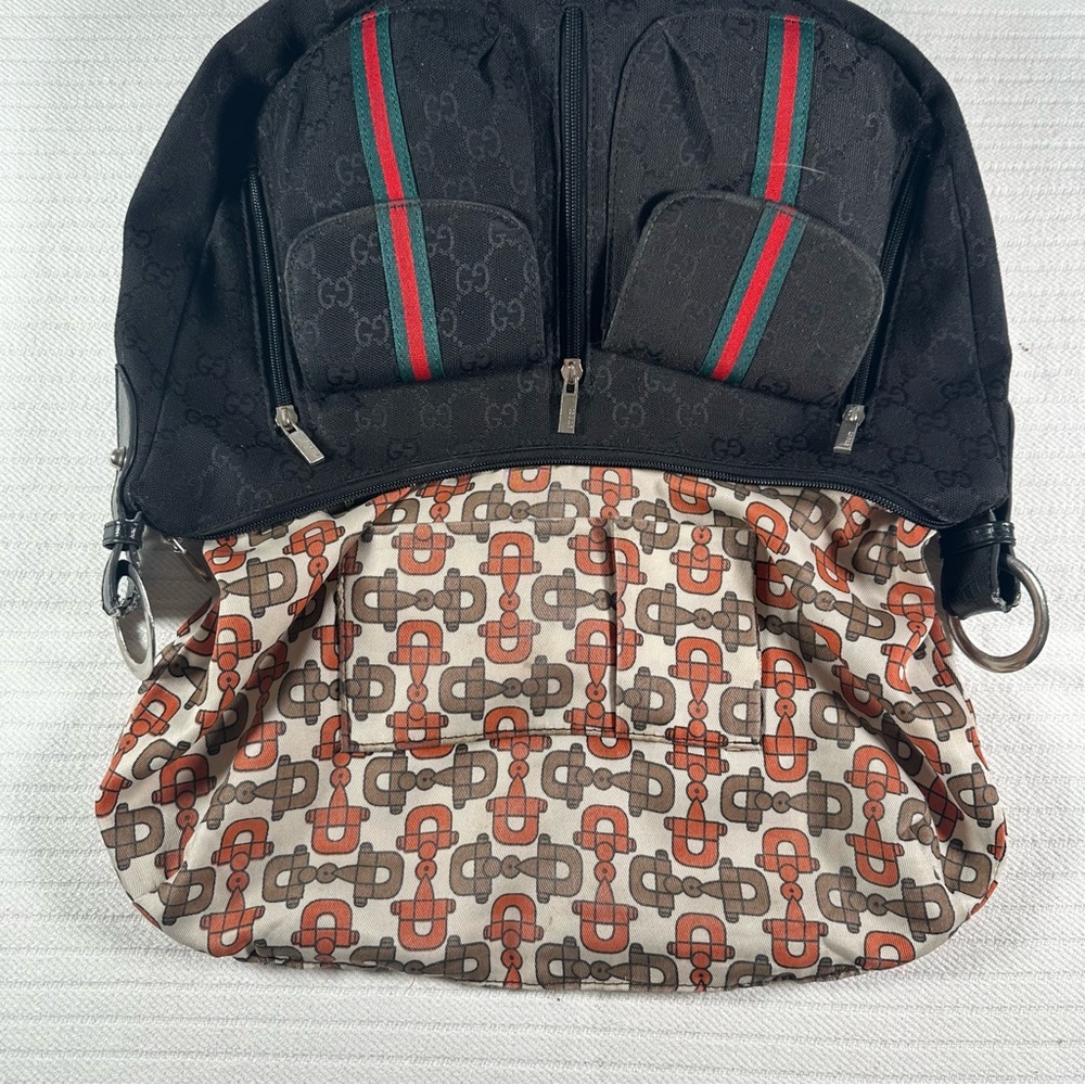 Gucci Black Canvas Hobo with Red and Green Web Stripe - Picture 16 of 16
